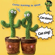 Dancing Cactus Toy Repeat Talking 120 Songs USB Charging Can Sing Record Cactus Kids Education Toys Birthday Present Baby Toys