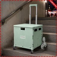 [leipupa] Foldable Wagon with Wheels Wheeled Foldable Wagon Wagon for Market Stall