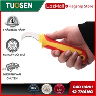Dao tuốt dây điện(tay cầm cao su đỏ vàng) dao đa năng dành cho thợ điện TUOSEN / Tuo Sen