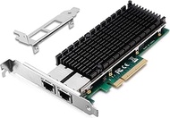 10G Network Card with Intel X540 Chip, 10GB PCI-E NIC Compare to Intel X540-T2, Dual RJ45 Port PCI E