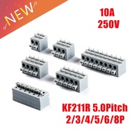 2Pcs KF211R 5.0 2P 3P PCB Spring Terminal Blocks pitch 5.0mm Horizontal plug spring type PCB termina