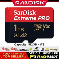 SanDisk Extreme Pro MicroSD Card 4K V30 200MB/s 512GB 1TB 2TB QXCD FlashMartSG