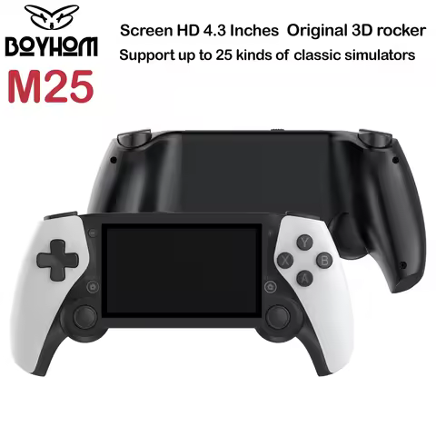 BOYHOM M25 Handheld Game Player Portable Retro Gaming Console 4.3” Screen for PS1 PSP N64 Play Anyti