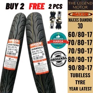 Maxxis Diamond MA3D 3D 3DN 17 Tyre Tubeless Tayar TIRE TIRES 100% original 60/80 70/90 80/90 90/80 7