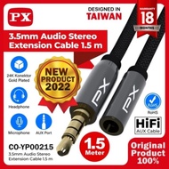 PX CO-YP00215 1.5m - Aux Extension 3.5mm TRRS M to 3.5mm TRRS FM Cable
