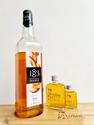 แบ่งขาย ไซรัปกลิ่นพีช Peach แบรนด์ 1883 Syrups made in France