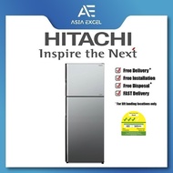 HITACHI R-VGX480PMS9-MIR 407L STYLISH LINE GLASS TOP FREEZER REFRIGERATOR