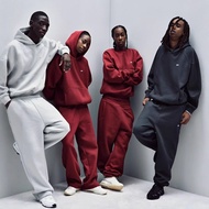 ZX0A 6PM Embroidered Letter logo Hooded Sweatshirt Sports Suit Solid Color Loose Terry Straight Trou