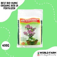BEST Bio-Humic Organic Red 29 Fertilizer (400g) , Chloride Free Granular Fertiliser for Flowering Plants