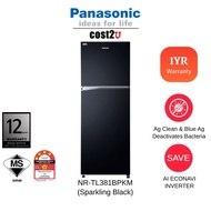 Panasonic 395L 2 Door ECONAVI Inverter Refrigerator | NR-TL381BPKM (Fridge Peti Sejuk Peti Ais 冰箱