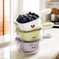 Double-Layer Fruit Drain Basket - Cute Dopamine Color for Kitchen