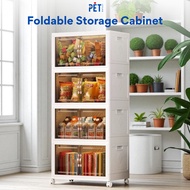 Foldable Stackable Drawer Cabinet Storage Box – Plastic Organizer for Clothes, Toys, Wardrobe, Home 