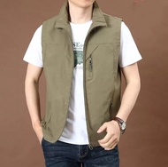 Jaket Rompi Pria keren Tebal Anti angin Rompi tactical pria Rompi kain katun America drill