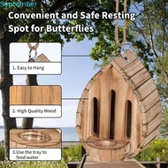 SEPTEMBER Butterfly House, Wooden Hanging Butterfly Feeder, Home Decor Decorative Multifunctional Na