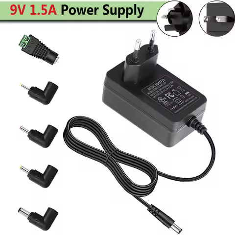 9V AC to DC Power Supply Adapter,13.5W Wall Charger for LED Strip Light CCTV Camera Router Modem Toy