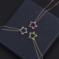 MINGSHOW S999 Fine Silver Star Clavicle Necklace｜S999 Fine Silver Star Clavicle Chain