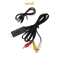 OPTIM AV to HD Multimedia Interface Cable, RCA CVBS AV to HD 1080P/720P 60Hz 3.3ft 3RCA to HD Multim
