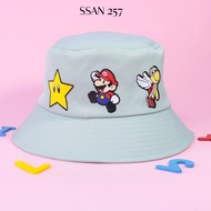 IN MARIO bucket hat with thick fabric for boys and girls from 3 to 5 years old, head circumference 5