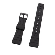 Black Silicone Watch Strap 12 14 16 18 20 22mm for Casio W800H PU Resin Rubber Bracelet for G-Shock SGW400 F91W F84 F105/108/A158/168 AE1200/1300 Band