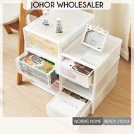 【NordicHome】Transparent Drawer Storage Boxes Foldable Combine Organizer Home Bins Multifunction Dust