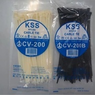 PUTIH HITAM Cable Ties CV200 KSS CV 200 White / Black KSS Cable Tie 1 Pack 100pcs