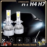 2Pcs C6 H1/H4/H7 Car LED Headlight Bulb 6000K Super Bright Light Driving Lamp