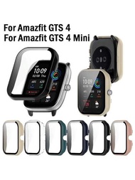 Huami Amazfit Gts 4 Mini智能手錶保護殼套組,鋼化玻璃屏幕保護貼+硬殼一體成型電腦保護殼(僅包含保護殼)