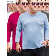 t shirt clothes Spring and Autumn Long-sleeved T-shirt for Young Men Plus Size Plus Size Loose T-shi