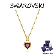 ♈Swarovski♈ 5648750 สร้อยคอจี้พลอยคริสตัลสีแดงรูปหัวใจ Stilla ชุบทอง (แจกกล่องของขวัญบรรจุภัณฑ์ของแท