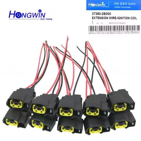 10/20PCS Ignition Coil Connector Harness Socket Pigtail Plug 27350-2B000 For Kia Rio Soul Hyundai El