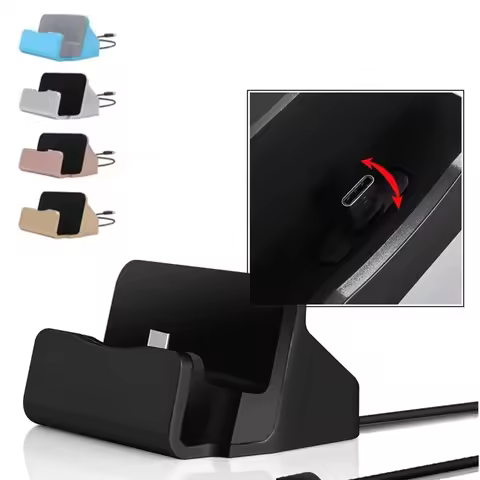 Type C USB Dock Charger Phone Holder for IPhone 15 14 13 12 11 Pro Max Samsung S20 S10 Cradle Dock S
