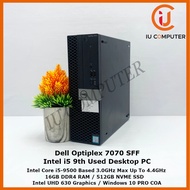 DELL OPTIPLEX 7070 SFF INTEL CORE I5-9500 16GB RAM 512GB NVME SSD USED DESKTOP REFURBISHED PC