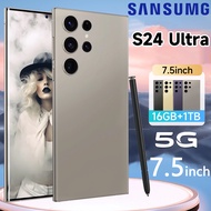 【ของแท้100%】2024 ใหม Sansumg S24 Ultra สมาร์ทโฟน 7.5นิ้ว 5G เต็มจอ 16GB+1TB รองรับ2ซิม Smartphone มื