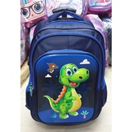 Trolley School Bag/Trolley Schoolbag/Spiderman School Bag/Trolley Trolley Backpack Push Bag For Elementary School Boys2 Dinosourus 3Res Import 16Inch - Dino Gogo 16"