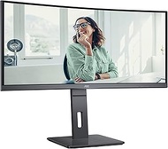AOC CU34P3CV Monitor 34 Inch UWQHD Curved, 100Hz, VA, 1 MPRT, Height Adjustable, Speakers (3440x1440