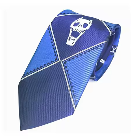 Anime Kira Yoshikage Cosplay Skull Tie Anime Unisex Costume Tie Props Accessories