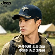 JEEP SPIRIT JEEP Outdoor Sunscreen Men Hat Cap Big Head Hard Top Casual Baseball Cap