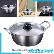 [Hellery1] Korea Ramen Pot Kimchi Soup Pot Stainless Steel Soup Pot Cookware Noodles