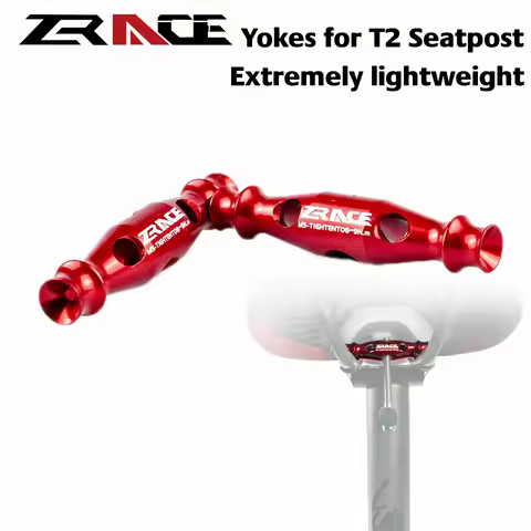 ZRACE Extremely lightweight Yokes for T2 Seatpost,10g a pair - Red/Black, Parts Of Passion Seatpost 