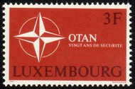 盧森堡郵票_北大西洋公約組織_NATO徽章_軍事_1969_125P →逗^郵舖← DH