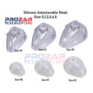 Ambu Bag Silicone Face Mask Anaesthetic Mask Reusable Autoclavable Size 0,1,2,3,4,5