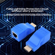 Versea 1 Pair Mini RJ45 Ports 4K HDMI Extender To 30M HDMI Extension Over CAT 5E / 6 UTP LAN Ethernet Cable Converter For HDTV 【Ready Stock】