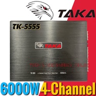 Car Amplifier 6000Watts 4-CH Channel TAKA Car Power Amp TK-5555 Suitable for car speaker