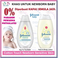 Johnson's Baby Cotton Touch Face &amp; Body Lotion and Top To Toe (200ml) Speacially For Newborn Sensitive Skin Mandian Bayi