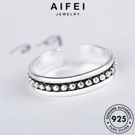 AIFEI JEWELRY Original Perempuan Sterling Women Korean Accessories For 純銀戒指 Cincin Perak Silver Ring Adjustable Personality 925 R1652