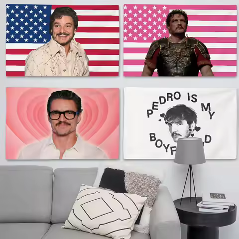 Actor P-Pedro P-Pascal Flag Suitable For Birthday Parties Living Room Bedroom And Outdoor Camping De