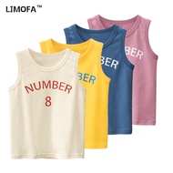 LJMOFA Kids 1-9 Yrs Baby Tank Top Made of Pure Cotton Comfortable and Sweat-absorbing Girl and Boy C