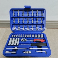 SB TOOLS 1/4"DR Box Socket Set Spanner Tool Set (47Pcs)