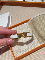 Hermes CLIC H BRACELET 白金 PM SIZE