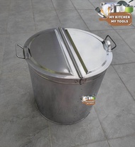 Durable Stainless Steel Boiler Water Drum Storage Tank 45 litre For Kitchen Kopitiam / Bekas Tong Ma